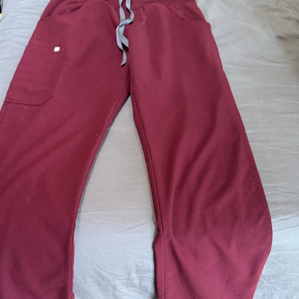 Figs Kade Maroon Scrub Pants